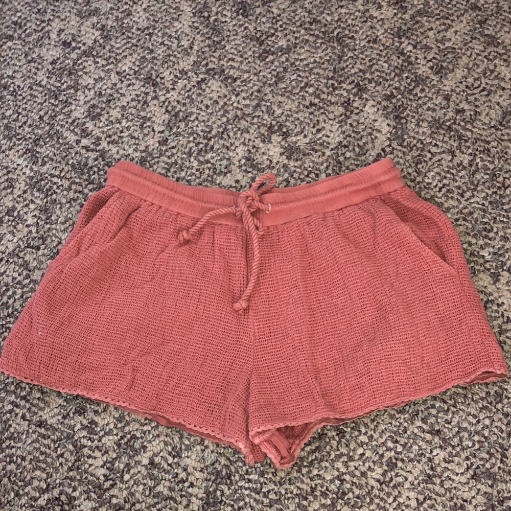 AERIE waffle flowy shorts